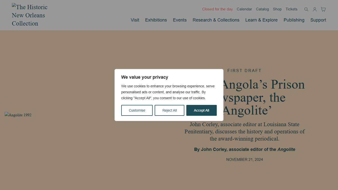 Inside Angola’s Prison Newspaper, the ‘Angolite’ Historic New Orleans Collection